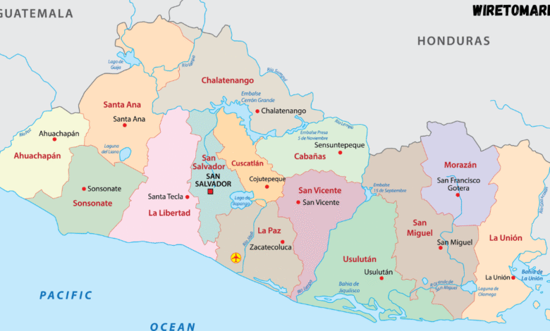 map of the el salvador