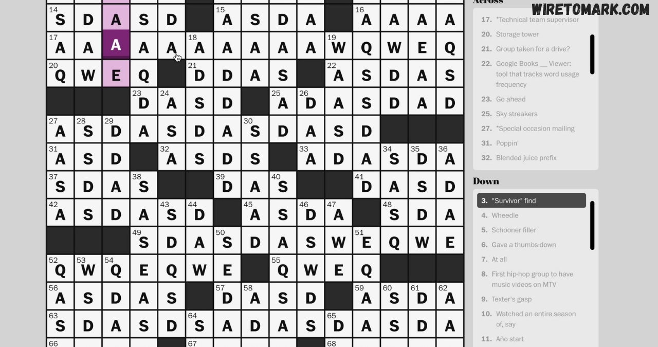 washington post crossword