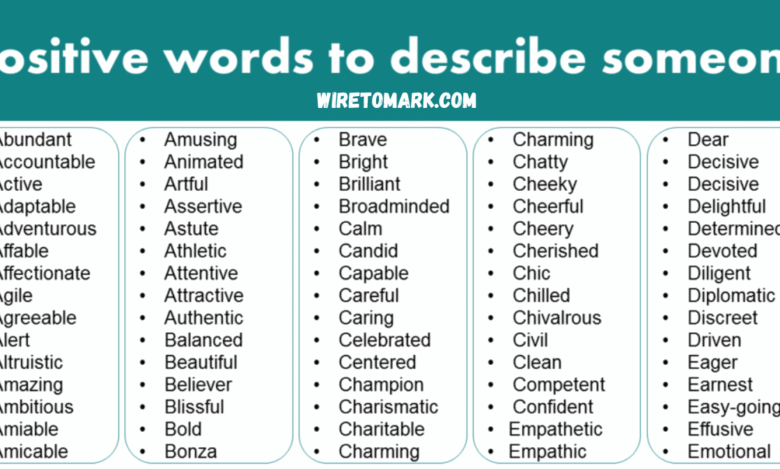 positive adjectives