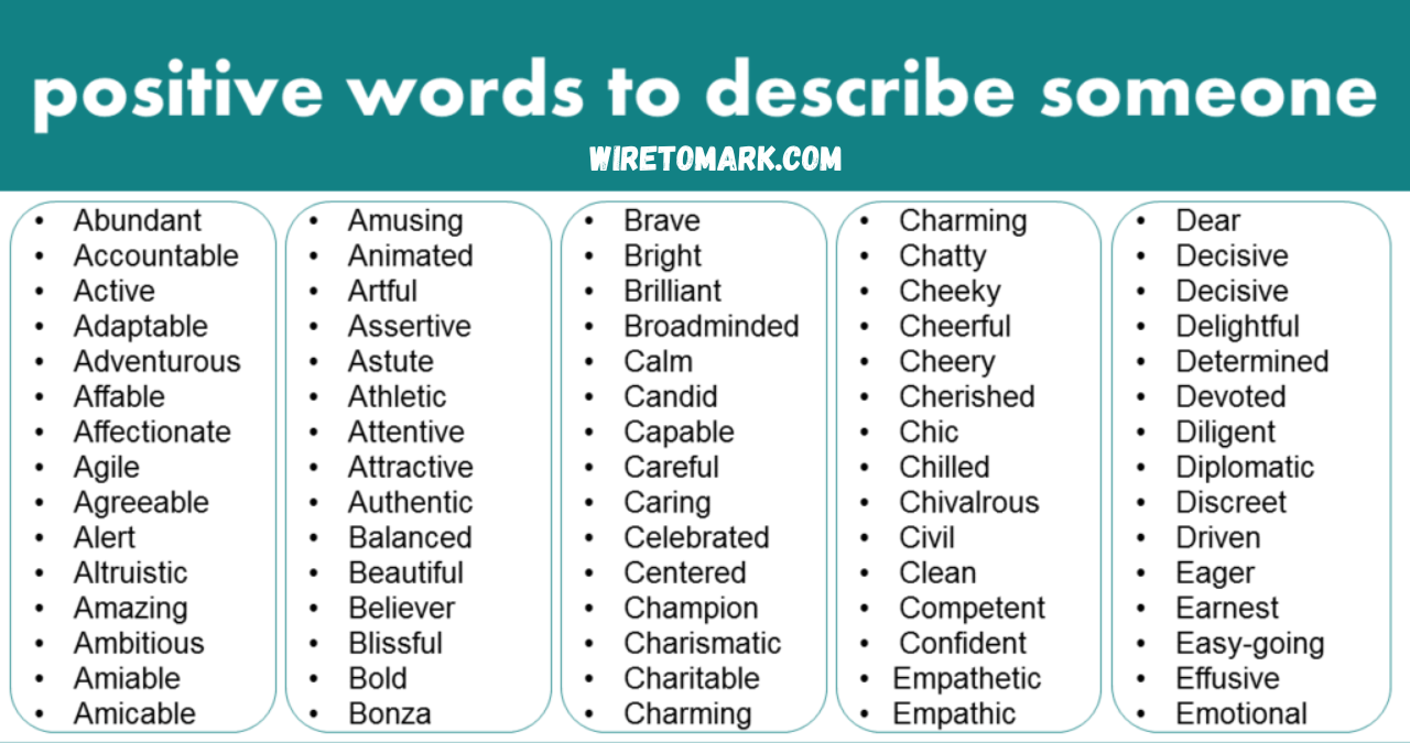 positive adjectives