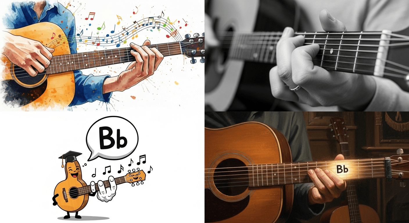 B Flat A Guitar Chord