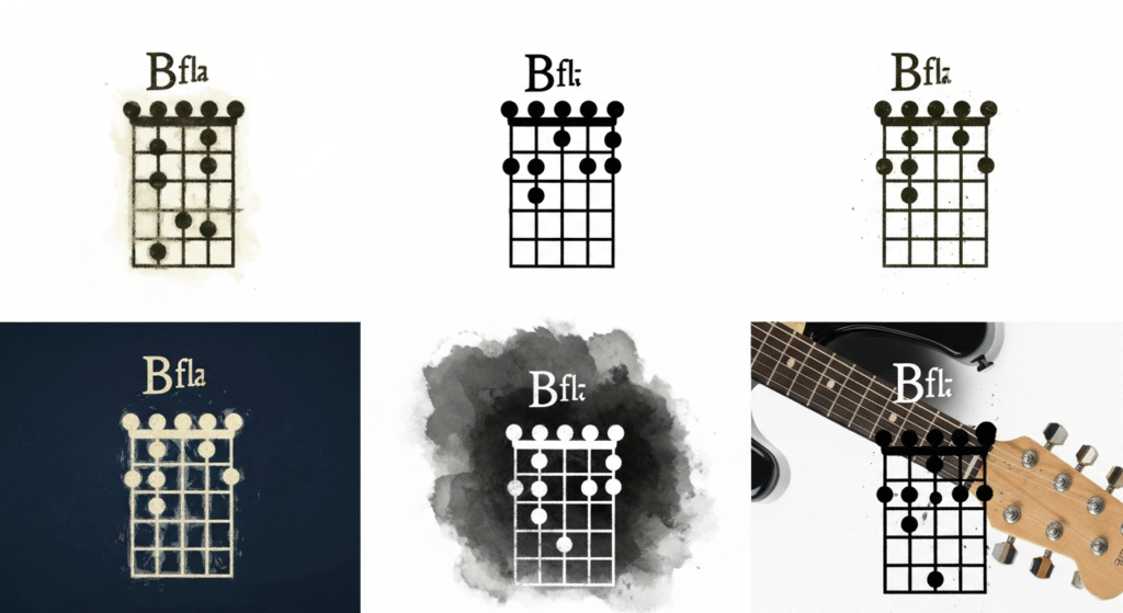 B Flat A Guitar Chord