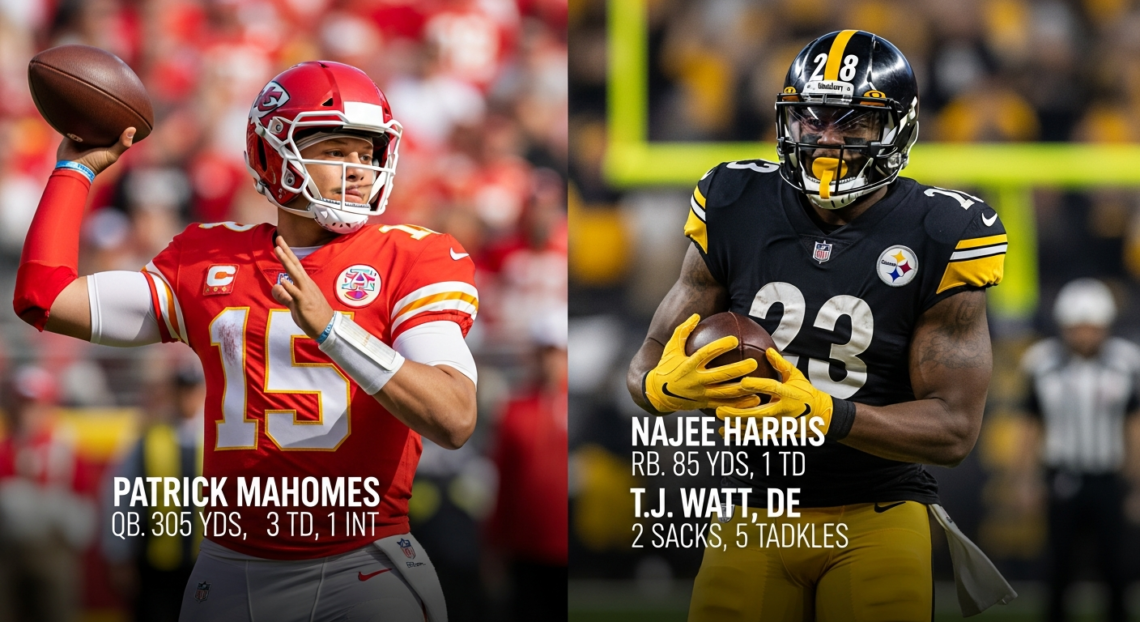 Kansas City Chiefs vs Steelers Match Player Stats