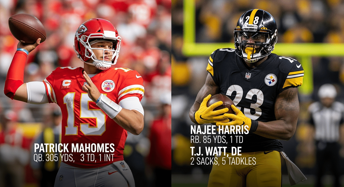 Kansas City Chiefs vs Steelers Match Player Stats