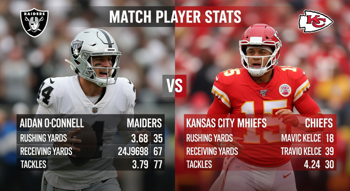 Las Vegas Raiders vs Kansas City Chiefs Match Player Stats