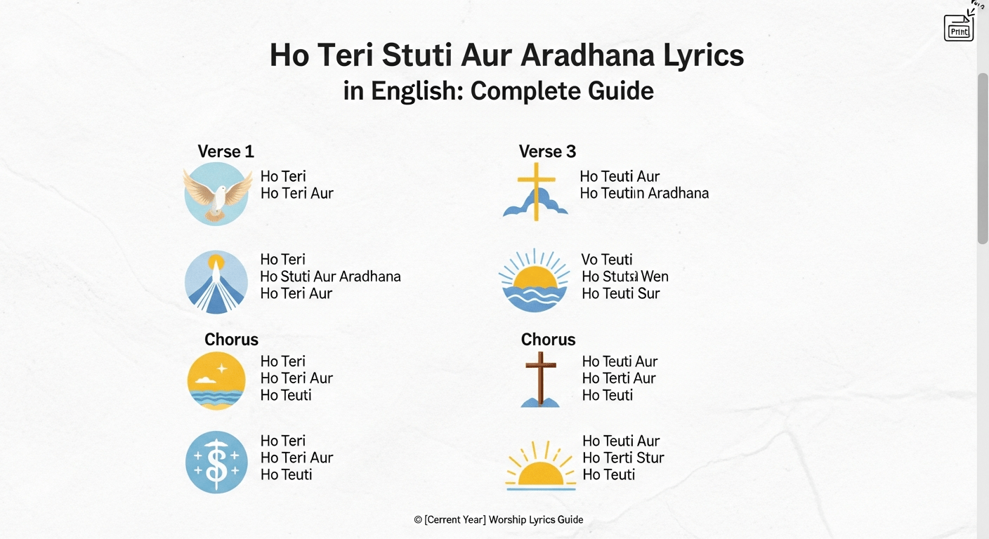 Ho Teri Stuti Aur Aradhana Lyrics in English