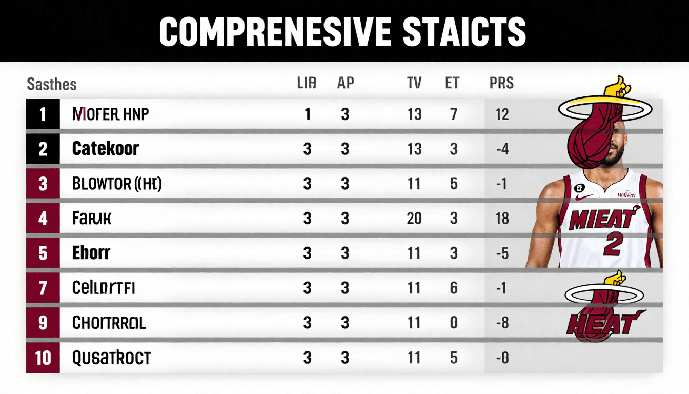 Detroit Pistons vs Miami Heat Match Player Stats